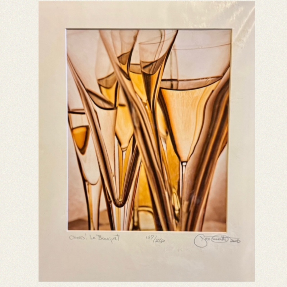 11x14 Signed Abstract Photo “Cheers! 2008 La Bouquet” never opened